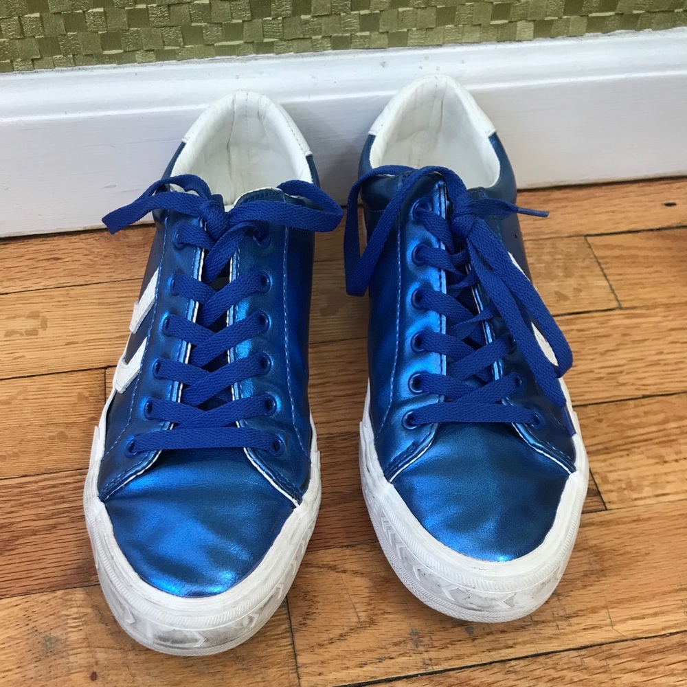 Vintage Havana Royal Blue metallic sneakers 8.5